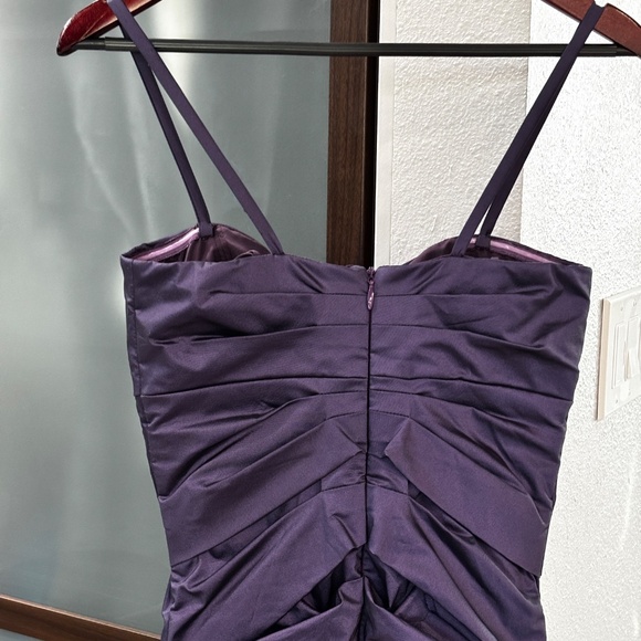 Nicole Miller Bodycon Ruched Cocktail Dress - Purple Size 4 - Picture 5 of 8